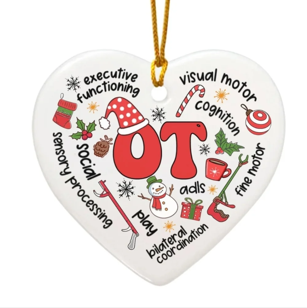 2 Set Speech Therapy Occupation Ornaments